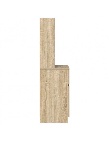 Comodino Rovere Sonoma 39x35x125 cm in Legno Multistrato