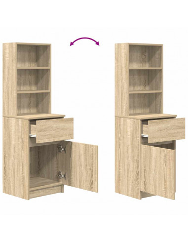 Comodino Rovere Sonoma 39x35x125 cm in Legno Multistrato