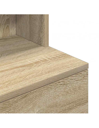 Comodino Rovere Sonoma 39x35x125 cm in Legno Multistrato