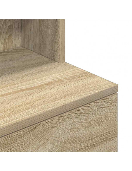 Comodino Rovere Sonoma 39x35x125 cm in Legno Multistrato