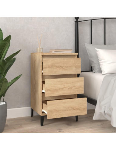 Comodino Rovere Sonoma 40x35x70 cm in Legno Multistrato