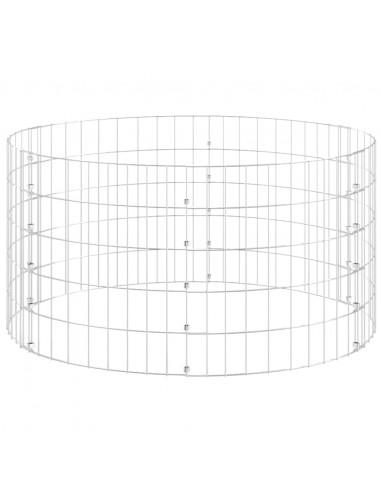 Compostiera da Giardino Ø100x50 cm in Acciaio Zincato