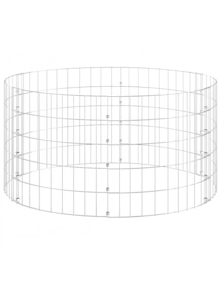 Compostiera da Giardino Ø100x50 cm in Acciaio Zincato