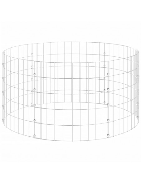 Compostiera da Giardino Ø100x50 cm in Acciaio Zincato