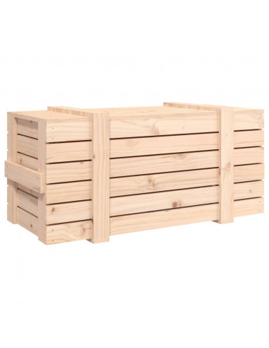 Contenitore Portaoggetti 91x40,5x42 cm Legno Massello di Pino