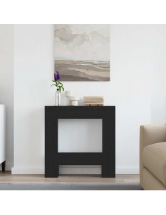 Cornice per Camino Rovere Nero 81x18x82 cm in Truciolato 2