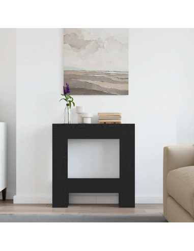 Cornice per Camino Rovere Nero 81x18x82 cm in Truciolato