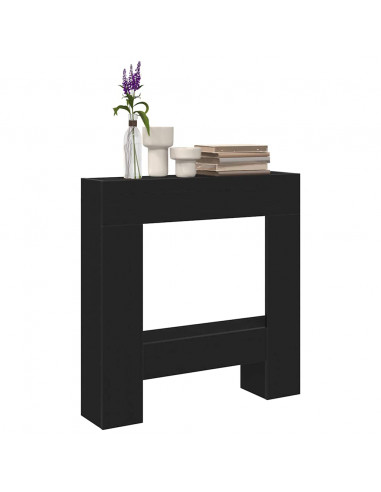 Cornice per Camino Rovere Nero 81x18x82 cm in Truciolato