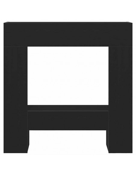 Cornice per Camino Rovere Nero 81x18x82 cm in Truciolato