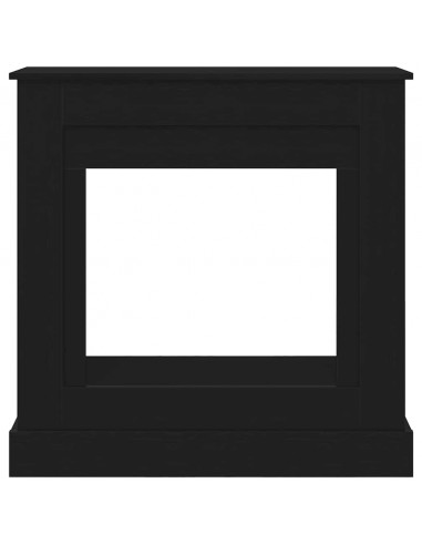 Cornice per Camino Rovere Nero 90x30x90 cm in Truciolato