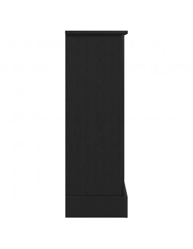 Cornice per Camino Rovere Nero 90x30x90 cm in Truciolato