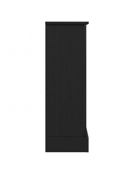 Cornice per Camino Rovere Nero 90x30x90 cm in Truciolato