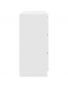 Credenza Bianca 100x35x76 cm in Legno Multistrato