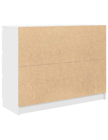 Credenza Bianca 100x35x76 cm in Legno Multistrato