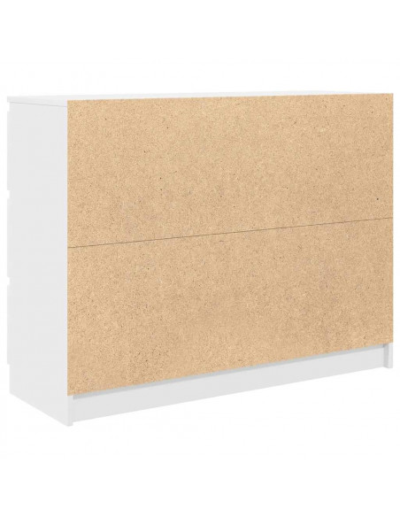 Credenza Bianca 100x35x76 cm in Legno Multistrato