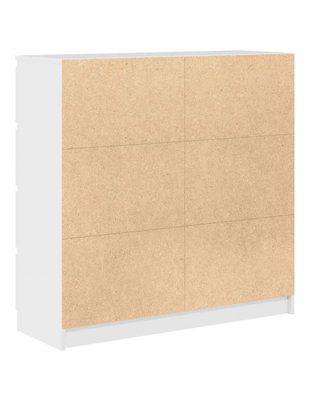 Credenza Bianca 100x35x99 cm in Legno Multistrato
