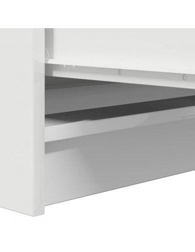 Credenza Bianca 100x35x99 cm in Legno Multistrato