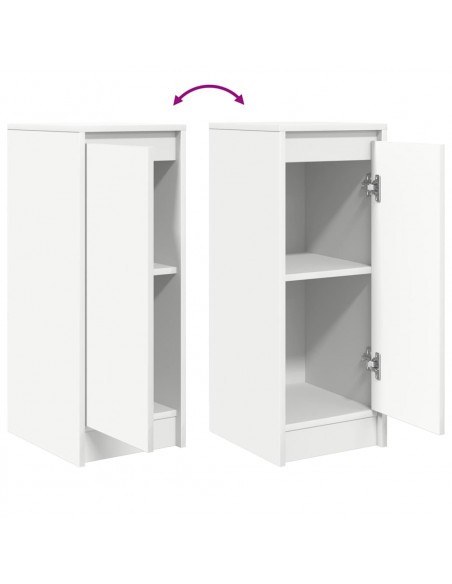 Credenza Bianca 29,5x34x76 cm in Legno Multistrato