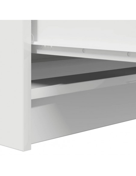 Credenza Bianca 37,5x35x76 cm in Legno Multistrato