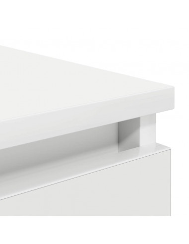 Credenza Bianca 37,5x35x76 cm in Legno Multistrato