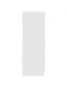 Credenza Bianca 37,5x35x99 cm in Legno Multistrato 2