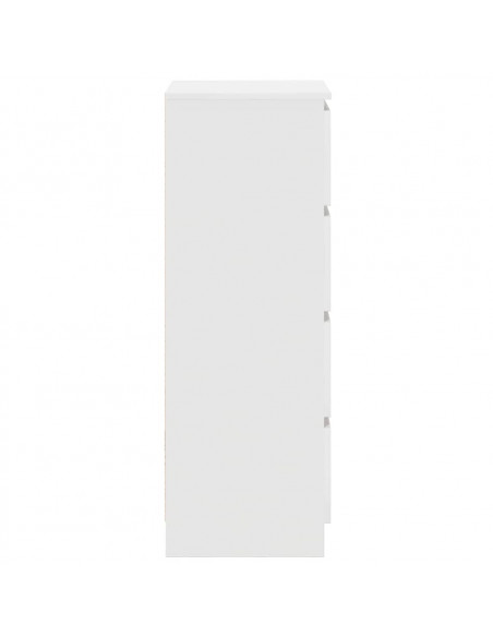 Credenza Bianca 37,5x35x99 cm in Legno Multistrato