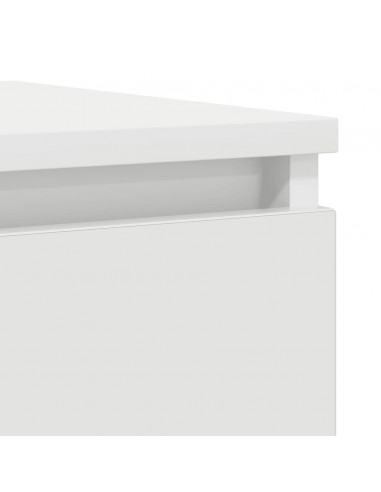 Credenza Bianca 37,5x35x99 cm in Legno Multistrato