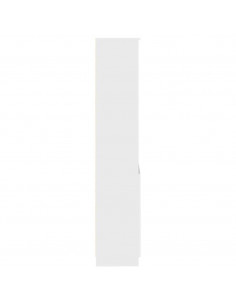 Credenza Bianca 70x35x180 cm in Legno Multistrato