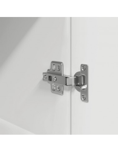 Credenza Bianca 70x35x180 cm in Legno Multistrato