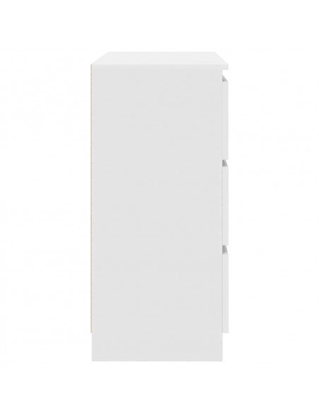 Credenza Bianca 80x35x76 cm in Legno Multistrato
