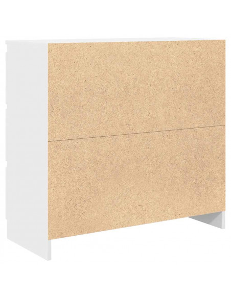 Credenza Bianca 80x35x76 cm in Legno Multistrato