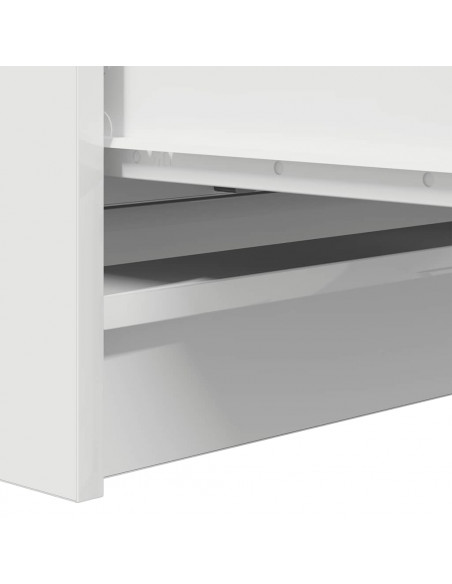Credenza Bianca 80x35x76 cm in Legno Multistrato