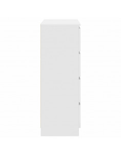 Credenza Bianca 80x35x99 cm in Legno Multistrato