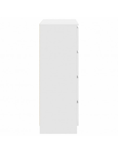 Credenza Bianca 80x35x99 cm in Legno Multistrato