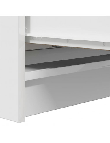 Credenza Bianca 80x35x99 cm in Legno Multistrato