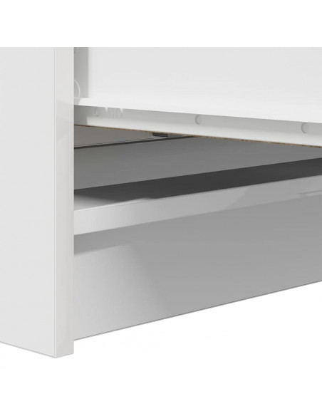 Credenza Bianca 80x35x99 cm in Legno Multistrato