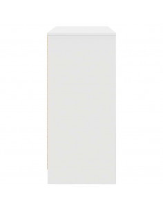 Credenza Bianca 85x34x76 cm in Legno Multistrato