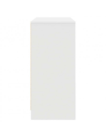 Credenza Bianca 85x34x76 cm in Legno Multistrato