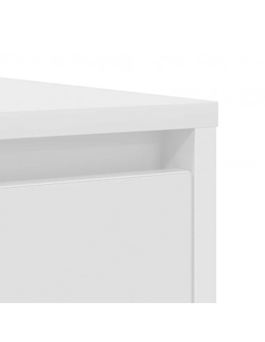 Credenza Bianca 85x34x76 cm in Legno Multistrato
