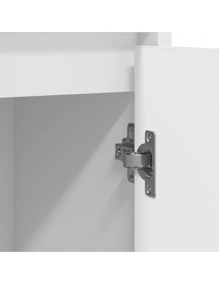 Credenza Bianca 85x34x76 cm in Legno Multistrato
