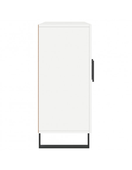 Credenza Bianca 90x34x80 cm in Legno Multistrato