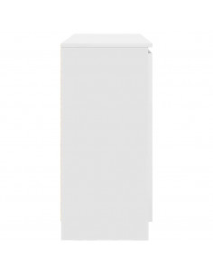 Credenza con Cassetti Bianco 100,5x35x76cm in Legno Multistrato