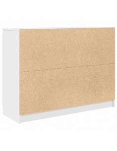Credenza con Cassetti Bianco 100,5x35x76cm in Legno Multistrato 2