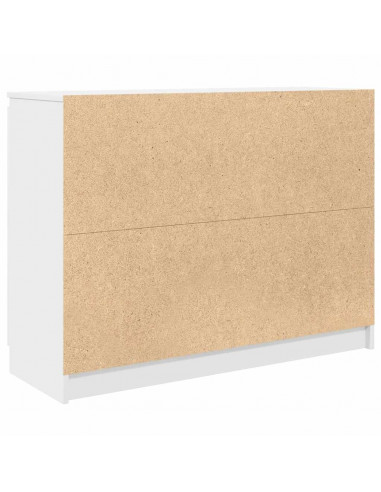 Credenza con Cassetti Bianco 100,5x35x76cm in Legno Multistrato