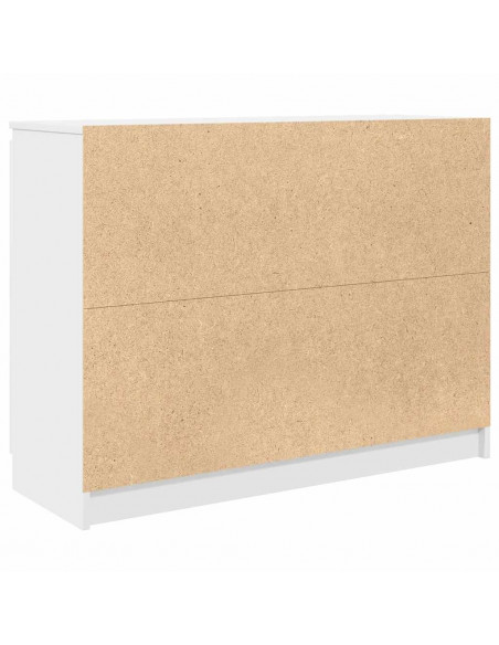 Credenza con Cassetti Bianco 100,5x35x76cm in Legno Multistrato
