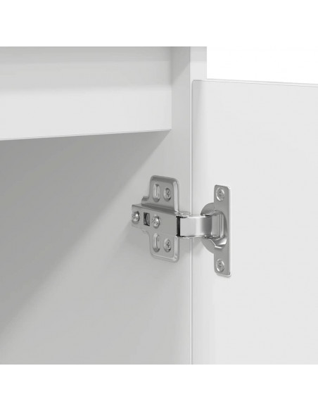 Credenza con Cassetti Bianco 100,5x35x76cm in Legno Multistrato