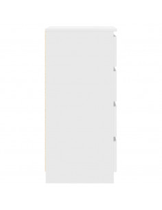 Credenza con Cassetti Bianco 37,5x35x99 cm in Legno Multistrato