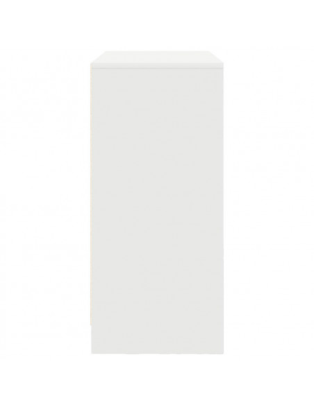 Credenza con Cassetti e Ante Bianco 70,5x34x74,5 cm
