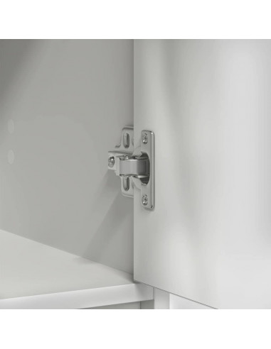 Credenza con Cassetti e Ante Bianco 70,5x34x74,5 cm