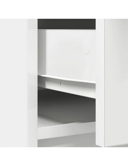 Credenza con Cassetti e Ante Bianco 70,5x34x74,5 cm